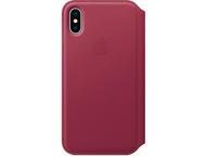 Калъфи Apple iPhone X Leather Folio, в червено