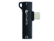 Кабели и Адаптери 4smarts USB-C to USB-C & 3.5mm Splitter SoundSplit