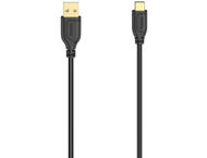 Кабели и Адаптери Hama "Flexi-Slim" USB-C Cable, USB 2.0, 480 Mbit/s, black, 0.75 m 