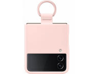 Калъфи Samsung Galaxy Z Flip4 силиконов калъф с пръстен, розов