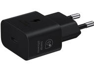 Зарядни устройства Samsung Charger USB-C Fast Charging 25W (без кабел), в черно