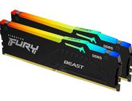 Оперативна памет 32GB (2x16GB) DDR5 6400 MT/s Kingston FURY Beast Black RGB