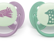 Залъгалки Philips Avent Pacifier Ultra Soft NightTime SCF094/04, 6-18 м., 2 броя