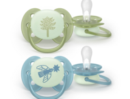 Залъгалки Philips Avent Pacifier Ultra Soft NightTime SCF094/05, 18+ м., 2 броя
