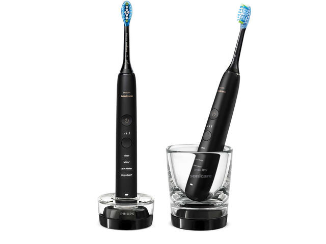 Електрически четки за зъби Звукова четка за зъби Philips Sonicare DiamondClean 9000, 1+1, черна HX9914/54