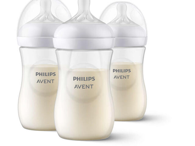 Бебешки бутилки Бебешка бутилка Philips Avent Natural Response, 3 броя SCY903/03