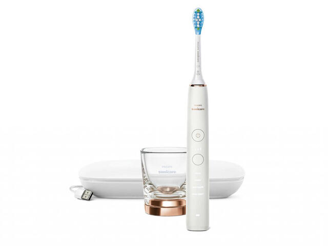 Електрически четки за зъби Звукова четка за зъби Philips Sonicare DiamondClean New Generation, бяла HX9911/94