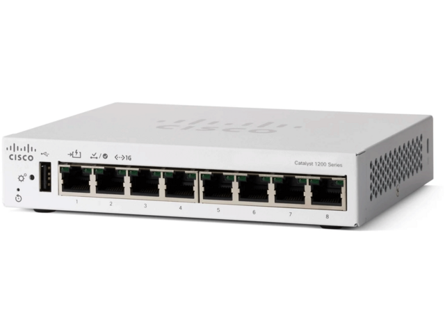 Мрежово оборудване Cisco Catalyst 1200 8-port GE, Ext PS, PoE Input