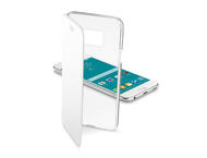 Калъфи Cellular line ClearBook за Samsung Galaxy S6, прозрачен-бял